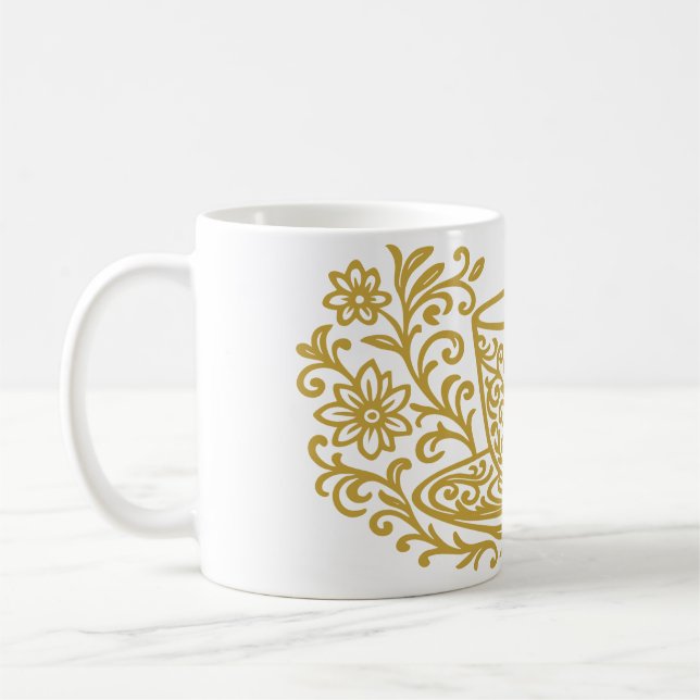 Tasse Classique à Gravure Filigranée, 11 oz (Gauche)