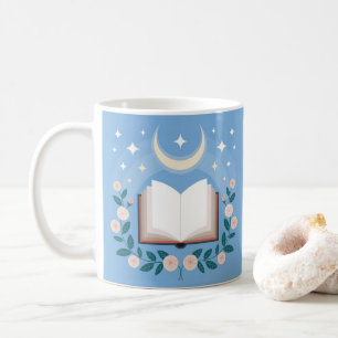 Tasse Classique Amant de Livre Fleurs de Lune Ciel