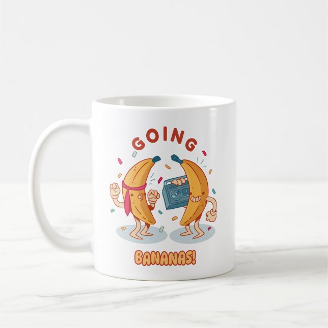 Tasse Classique Amusante Fou de Bananes (Gauche)