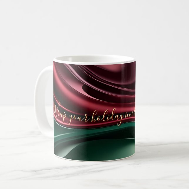Tasse classique au graphique abstrait élégant (Devant gauche)