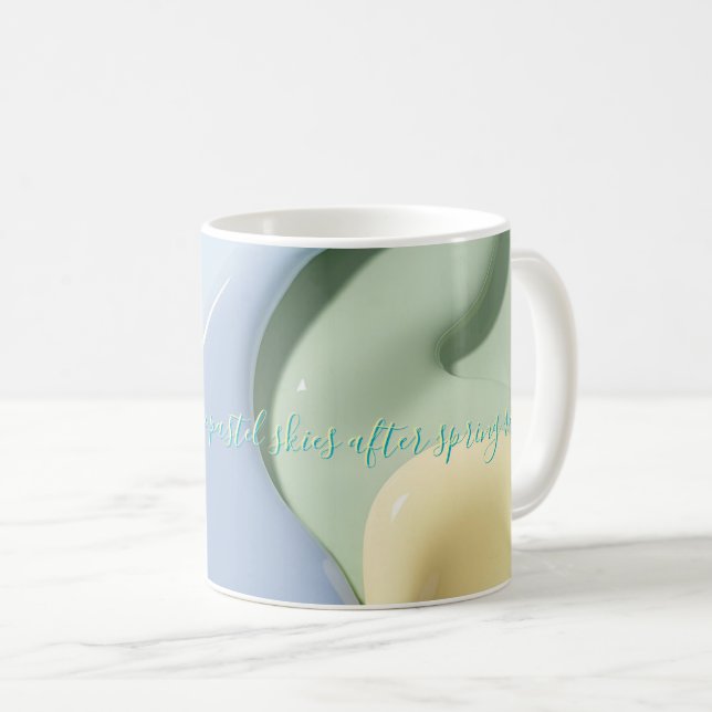 Tasse classique au graphique abstrait élégant (Devant droit)
