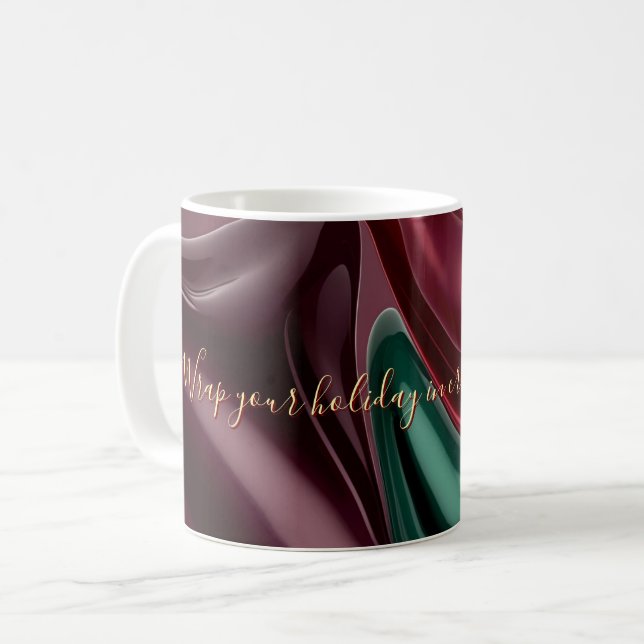Tasse classique au graphique abstrait élégant (Devant gauche)