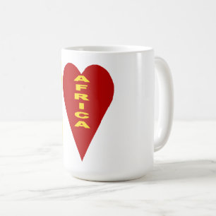 Tasse classique blanche I LOVE AFRICA