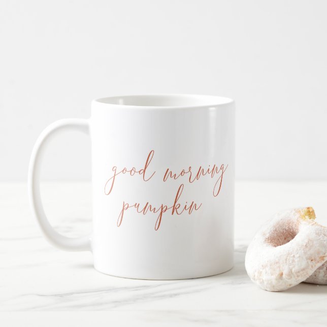 Tasse classique Bonjour Citrouille, 11 oz (Avec donut)