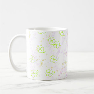 Tasse classique botanique Sakura rose et trèfle 11