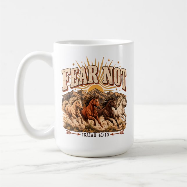 Tasse classique chrétienne 'N'ayez pas peur'  (Gauche)