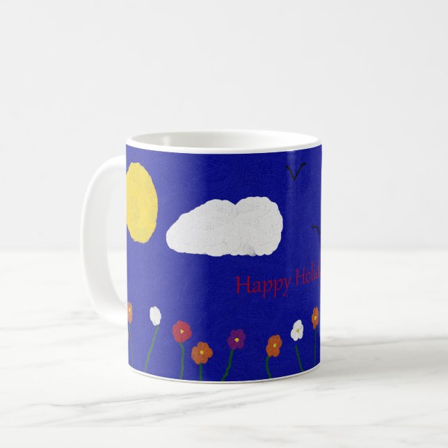 Tasse classique colorée "Joyeuses Fêtes" (Devant gauche)