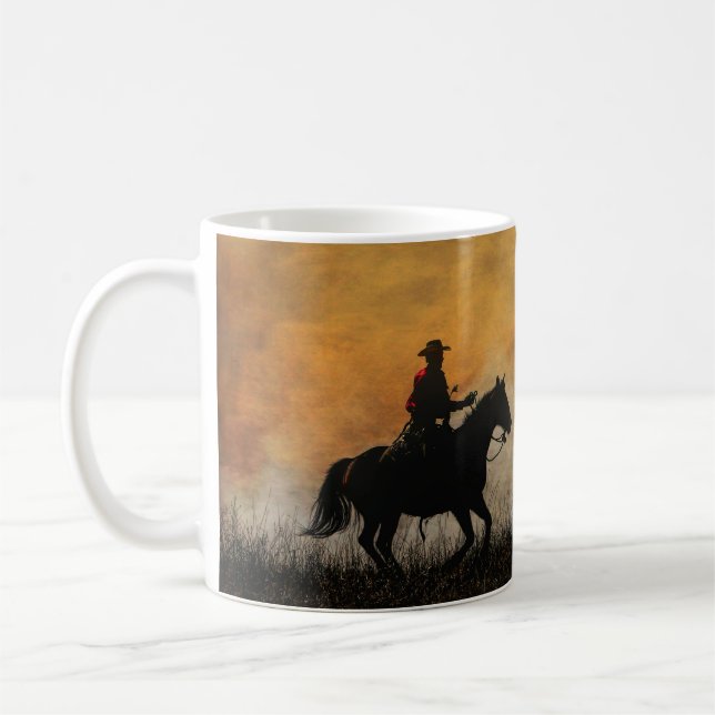 Tasse Classique Cowboy et Cheval (Gauche)