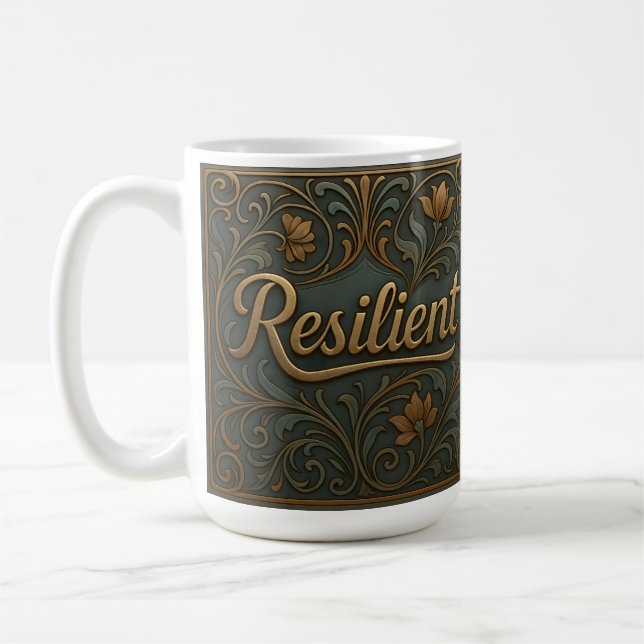 Tasse Classique d'Affirmation Résiliente Or Sarcel (Gauche)