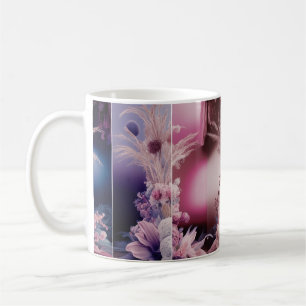 Tasse classique d'art floral surréaliste et rêveur