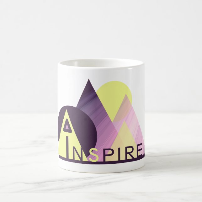 Tasse classique d'art moderne motivant "INSPIRE" (Centre)