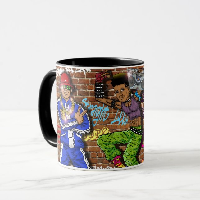 Tasse classique de hip-hop des années 80 (Devant gauche)