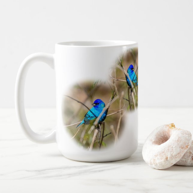 Tasse Classique de Merlebleu Indigo Chantant (Avec donut)