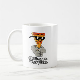 Tasse classique de tranche de pizza de dessin anim