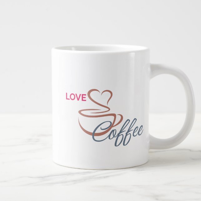 Tasse classique design cœur amour café             (Droite)