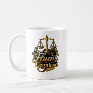 Tasse classique drôle de juriste maîtrisant le jar