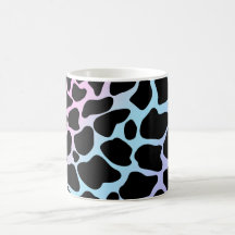 Tasse classique élégante multicolore à imprimé vac
