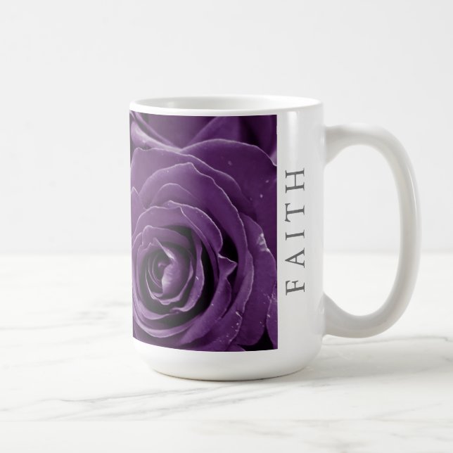 Tasse Classique Faith Purple Roses 15oz (Droite)