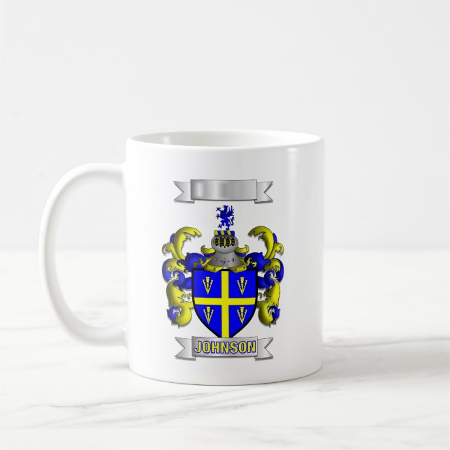 Tasse Classique Famille Johnson Nom de Famille et  (Gauche)