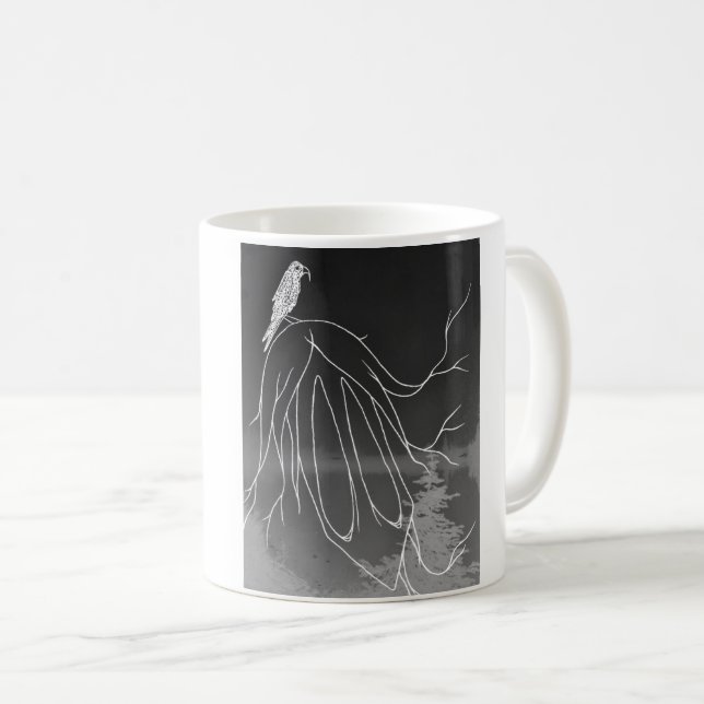 Tasse classique Foggy Woods, 11oz (Devant droit)
