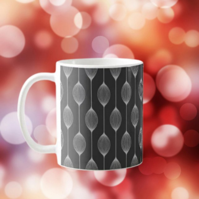Tasse classique Géométrie monochrome – Motif abstr (Créateur téléchargé)