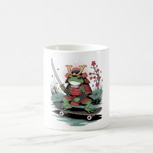 Tasse classique guerrier samouraï grenouille