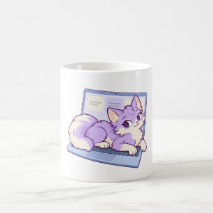 Tasse classique Laptop Lila