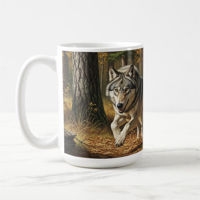 Tasse classique Loup style 1 (Gauche)