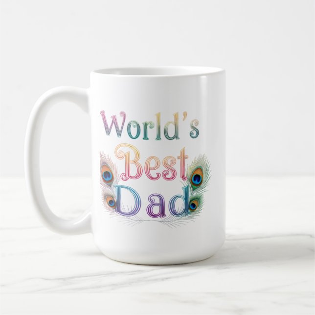 Tasse Classique Meilleur Papa du Monde - 15 oz   (Gauche)