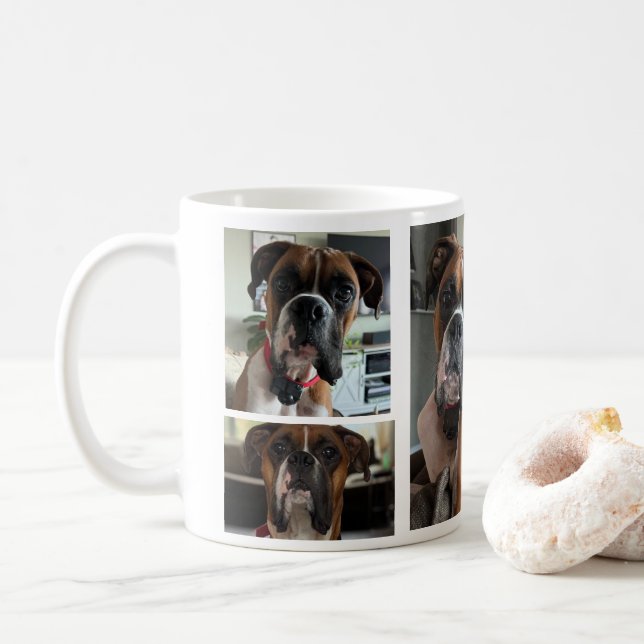 Tasse classique moderne avec photo d'animal de com (Avec donut)