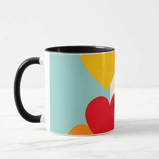 Tasse Classique Motif Cœurs (Gauche)