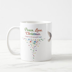 Tasse Classique Noël Amour Paix – Mots Simples