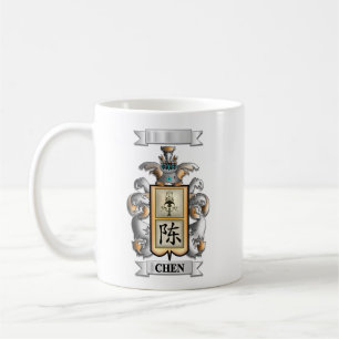 Tasse Classique Nom de Famille Chen et Blason
