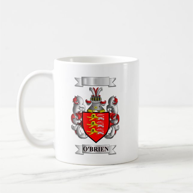Tasse Classique O'Brien Nom de Famille Et Blason (Gauche)