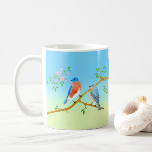 Tasse Classique Oiseaux Bleus