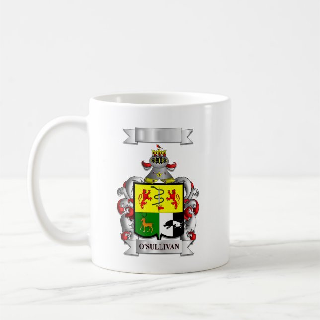 Tasse Classique O'Sullivan Nom et Blason (Gauche)