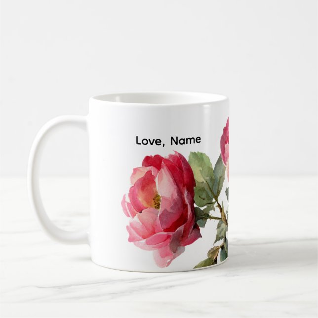 Tasse classique personnalisée de la Saint-Valentin (Gauche)