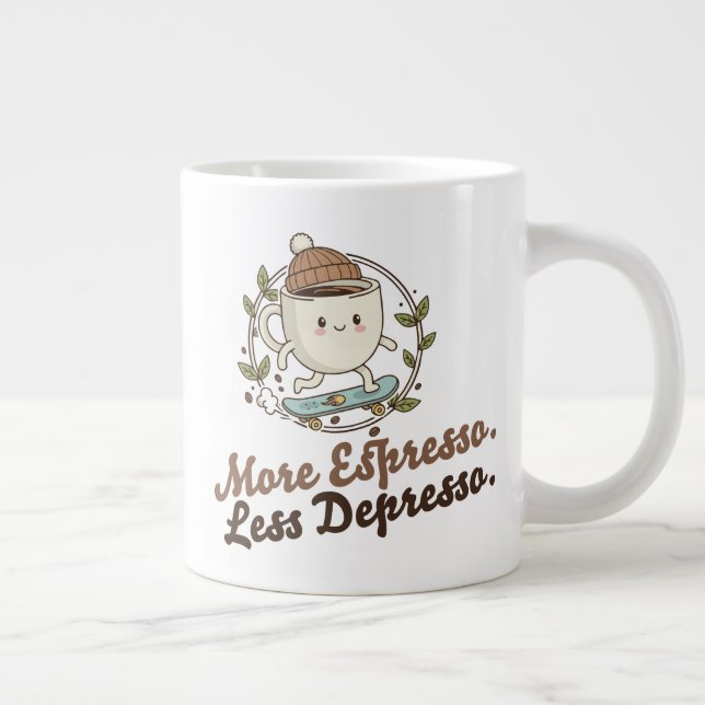 Tasse Classique - Plus d'Espresso. Moins de Dépres (Droite)