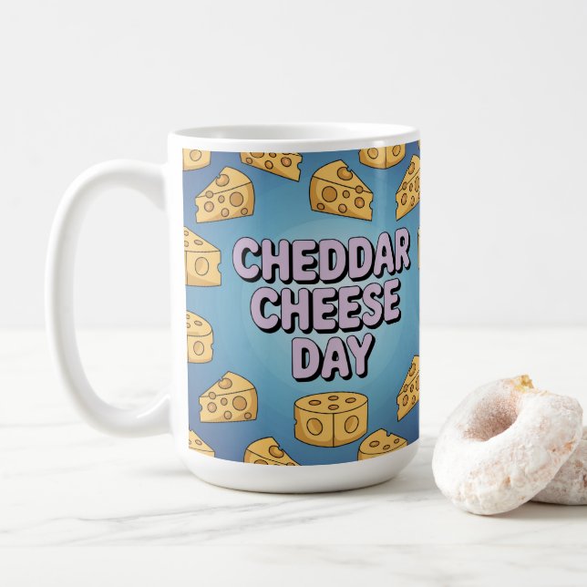 Tasse classique pour le jour du fromage Cheddar (Avec donut)