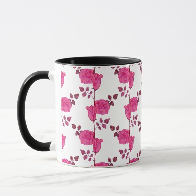 Tasse classique Rose sur la Vigne (Gauche)