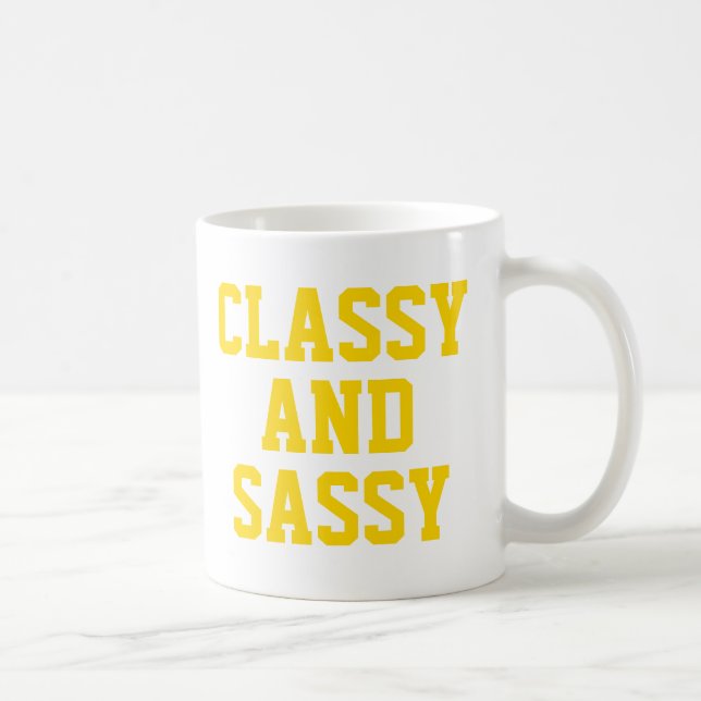 Tasse Classy et Sassy | Tasse avec humour rose mig (Droite)