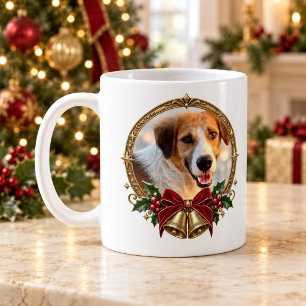 Tasse cloches de Noël avec photo de compagnie pers