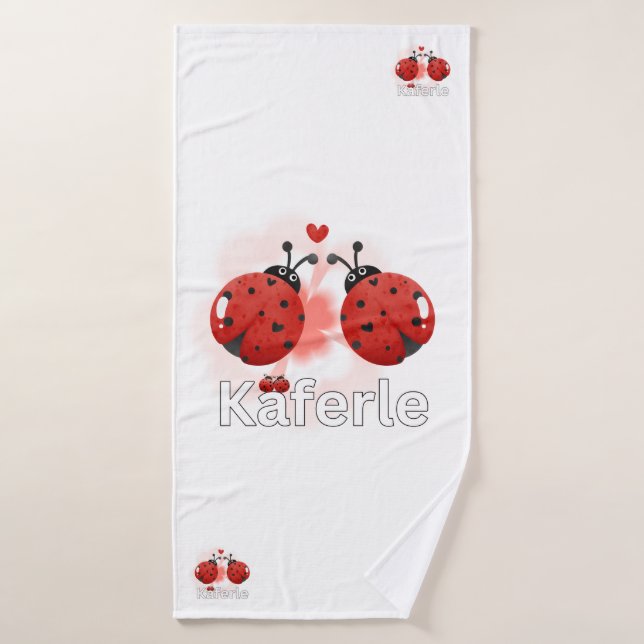Tasse coccinelle (Serviette de bain)