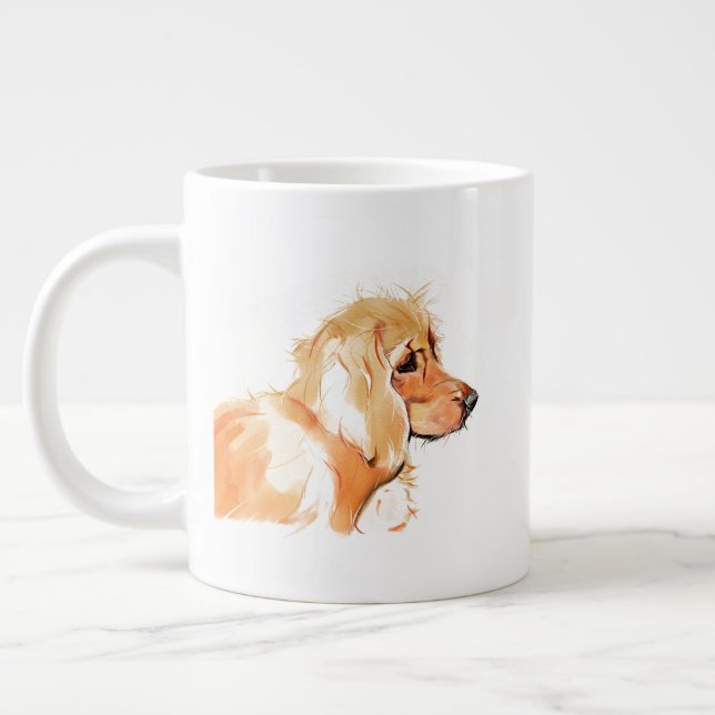 Tasse Cocker Spaniel, Maman de Chien Café Aquarell (Gauche)