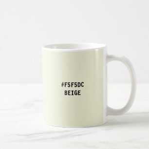 Tasse code hexadécimal couleur beige