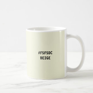 Tasse code hexadécimal couleur beige