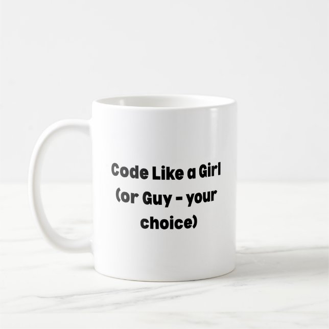 Tasse Code Like a Girl – Cadeau Empowering pour le (Gauche)