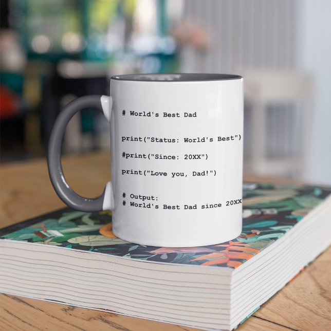 Tasse Code personnalisé Meilleur Papa du Monde – C (Créateur téléchargé)