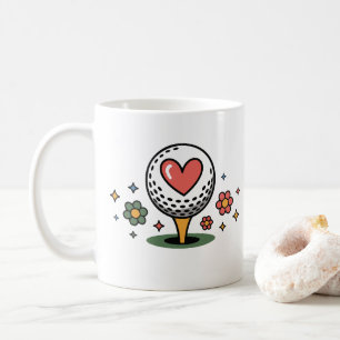 Tasse Cœur Avec Éléments Floraux — Santé & Bien-êt