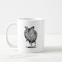 tasse coeur gris